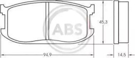 Комплект тормозных колодок A.B.S. 36453