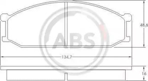 Комплект тормозных колодок A.B.S. 36454