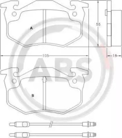Комплект тормозных колодок A.B.S. 36503