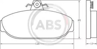 Комплект тормозных колодок A.B.S. 36505