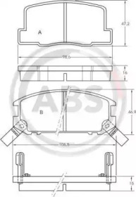 Комплект тормозных колодок A.B.S. 36605
