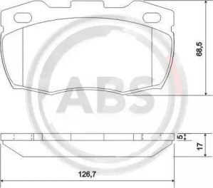 Комплект тормозных колодок A.B.S. 36696