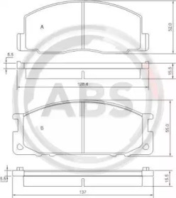 Комплект тормозных колодок A.B.S. 36701