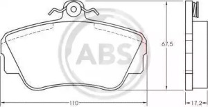 Комплект тормозных колодок A.B.S. 36703