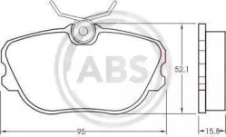 Комплект тормозных колодок A.B.S. 36705