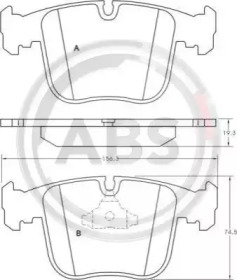 Комплект тормозных колодок A.B.S. 36714