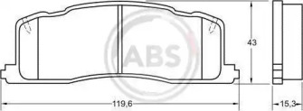 Комплект тормозных колодок A.B.S. 36734