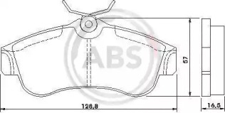 Комплект тормозных колодок A.B.S. 36740