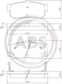 Комплект тормозных колодок A.B.S. 36742