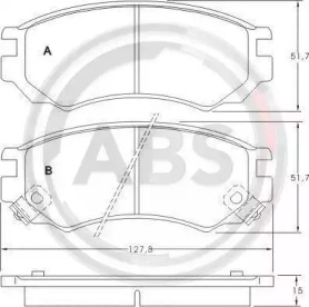 Комплект тормозных колодок A.B.S. 36743