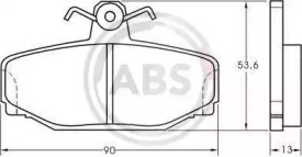 Комплект тормозных колодок A.B.S. 36744