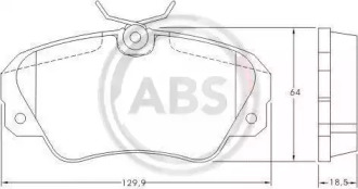 Комплект тормозных колодок A.B.S. 36749