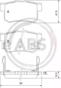 Комплект тормозных колодок A.B.S. 36758