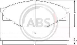 Комплект тормозных колодок A.B.S. 36761