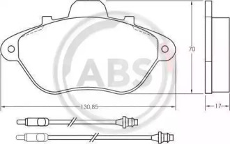 Комплект тормозных колодок A.B.S. 36764