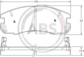 Комплект тормозных колодок A.B.S. 36767