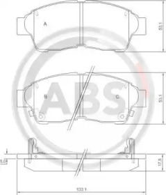 Комплект тормозных колодок A.B.S. 36777