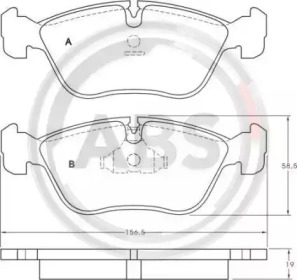 Комплект тормозных колодок A.B.S. 36783