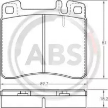 Комплект тормозных колодок A.B.S. 36786