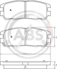 Комплект тормозных колодок A.B.S. 36794