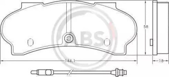 Комплект тормозных колодок A.B.S. 36798