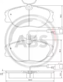 Комплект тормозных колодок A.B.S. 36800