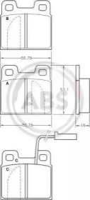 Комплект тормозных колодок A.B.S. 36821