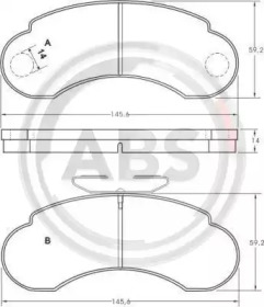 Комплект тормозных колодок A.B.S. 36828