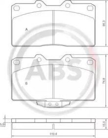 Комплект тормозных колодок A.B.S. 36839