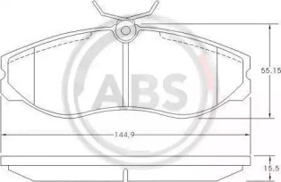 Комплект тормозных колодок A.B.S. 36861