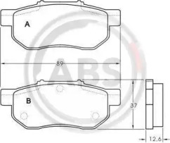 Комплект тормозных колодок A.B.S. 36870