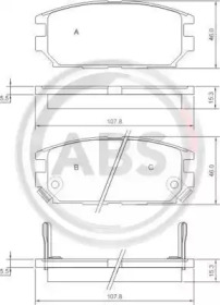 Комплект тормозных колодок A.B.S. 36873