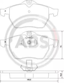 Комплект тормозных колодок A.B.S. 36897