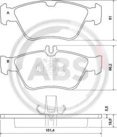 Комплект тормозных колодок A.B.S. 36903