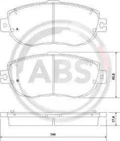 Комплект тормозных колодок A.B.S. 36920