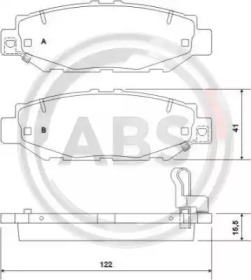 Комплект тормозных колодок A.B.S. 36921