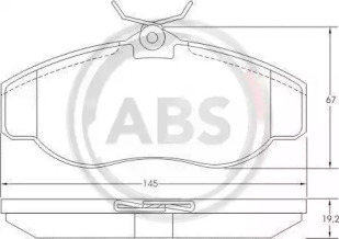 Комплект тормозных колодок A.B.S. 36941