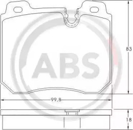 Комплект тормозных колодок A.B.S. 36952