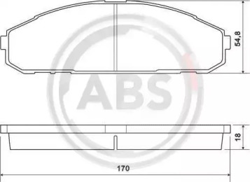 Комплект тормозных колодок A.B.S. 36953