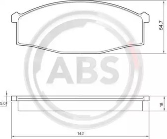 Комплект тормозных колодок A.B.S. 36954