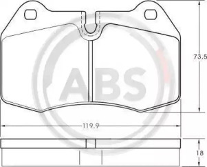 Комплект тормозных колодок A.B.S. 36958