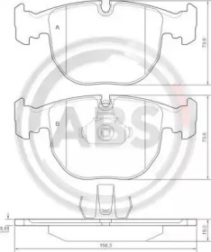 Комплект тормозных колодок A.B.S. 36961