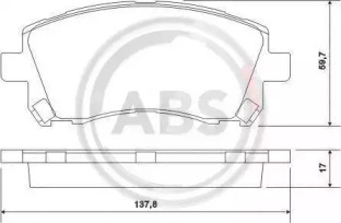 Комплект тормозных колодок A.B.S. 36972