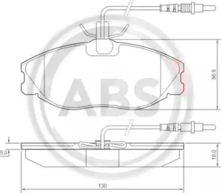 Комплект тормозных колодок A.B.S. 36977