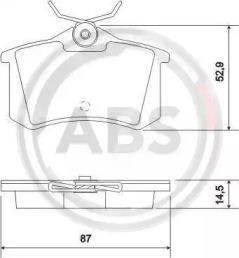 Комплект тормозных колодок A.B.S. 36994