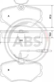 Комплект тормозных колодок A.B.S. 37003