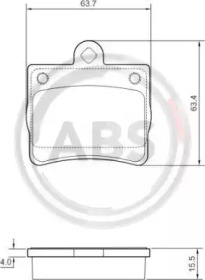 Комплект тормозных колодок A.B.S. 37006