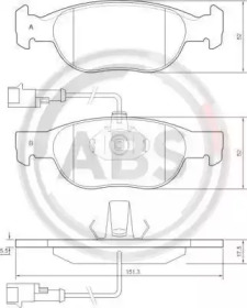 Комплект тормозных колодок A.B.S. 37012