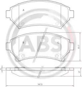 Комплект тормозных колодок A.B.S. 37015