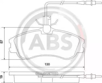 Комплект тормозных колодок A.B.S. 37016